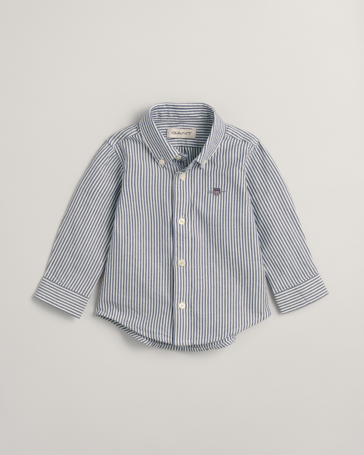 Camisa Oxford às riscas Baby