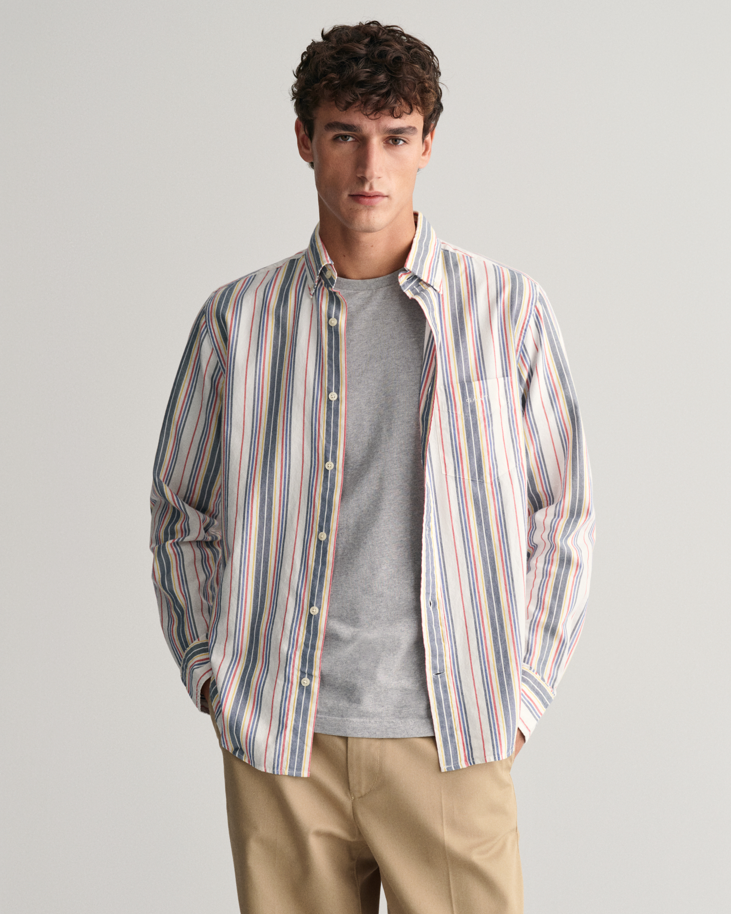 Camisa Oxford Archive às riscas regular fit